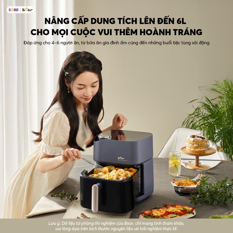 [SALE 20/10] Nồi chiên không dầu 6L Bear AF-5H19I45